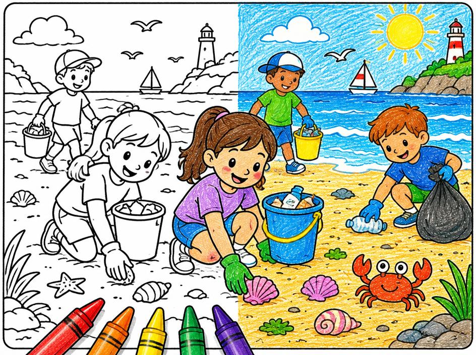 Cover of Colour the Beach Clean-Up